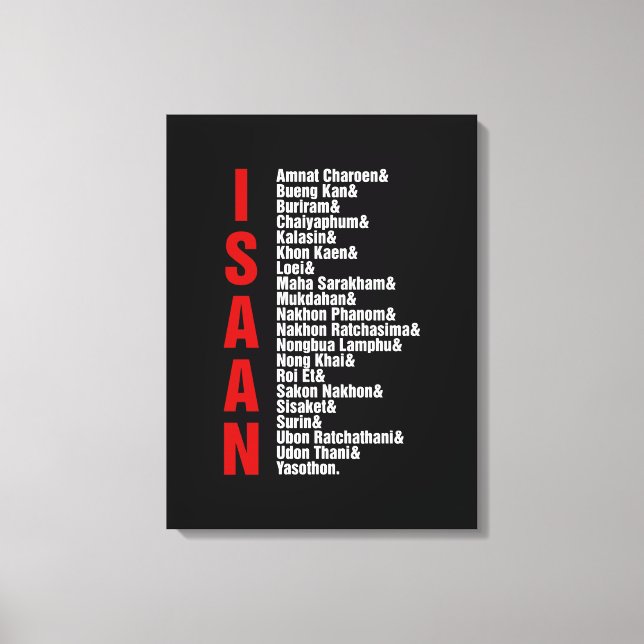 Cities of Isaan, Thailand Canvas Print (Front)
