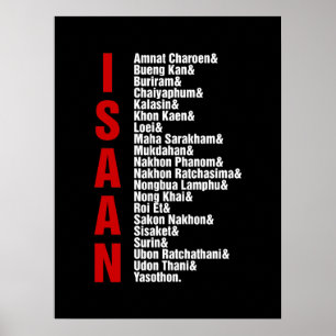 Cities of Isaan, Thailand Poster