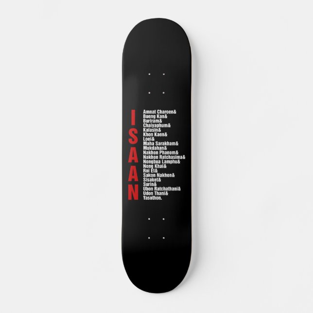 Cities of Isaan, Thailand Skateboard (Front)
