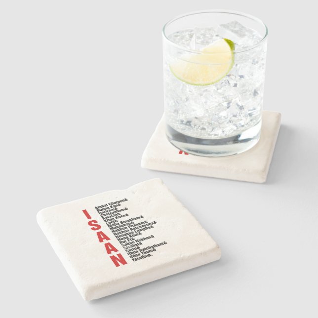 Cities of Isaan, Thailand Stone Coaster (Side)