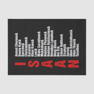 Cities of Isaan, Thailand Tissue Paper