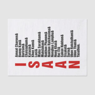 Cities of Isaan, Thailand Tissue Paper