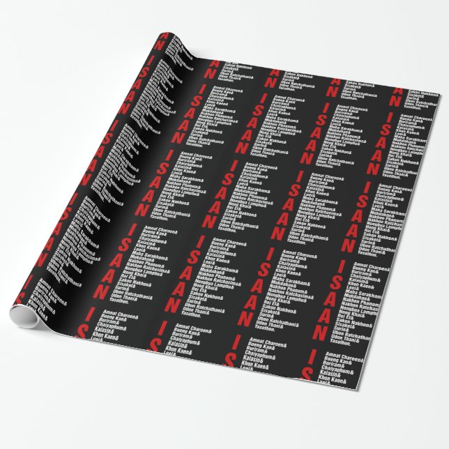Cities of Isaan, Thailand Wrapping Paper (Unrolled)
