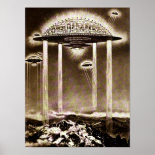 Cities of the Future vintage 1922 Sci-Fi Poster