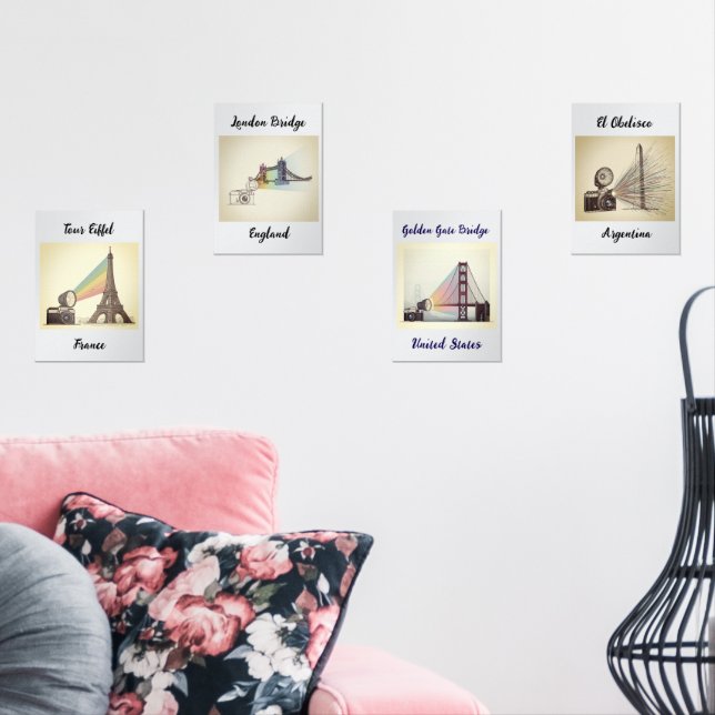 Cities Posters Inspiring Print Set (Livingroom)