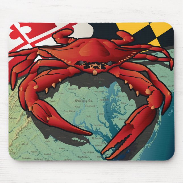 Citizen Crab of Maryland Mouse Mat (Front)