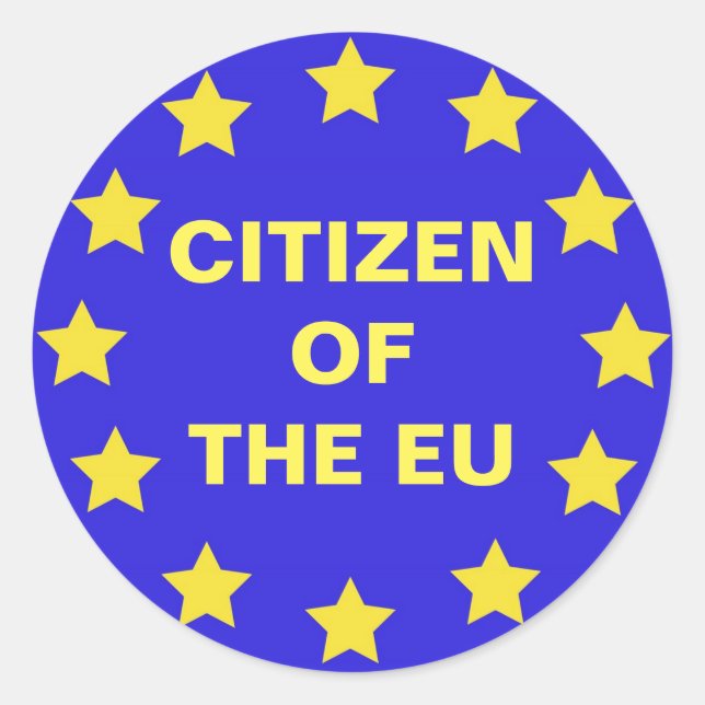 Citizen of The EU - Brexit Classic Round Sticker (Front)