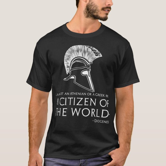 Citizen Of The World  Ancient Greek Philosophy  Di T-Shirt (Front)
