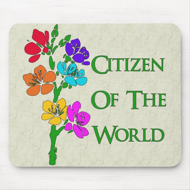 Citizen Of The World Mouse Mat (Front)