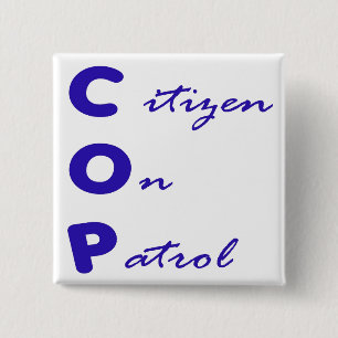 Citizen On Patrol Square Button