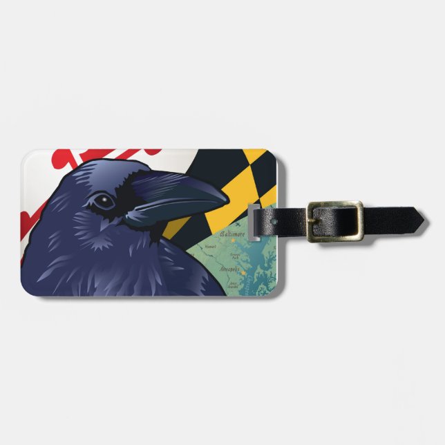 Citizen Raven, Maryland's Nevermore Luggage Tag (Front Horizontal)