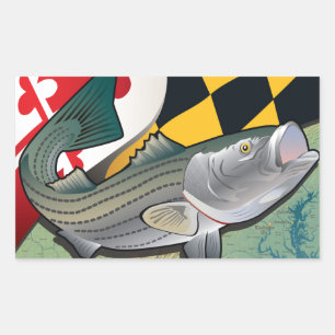 Citizen Rockfish of Maryland Rectangular Sticker