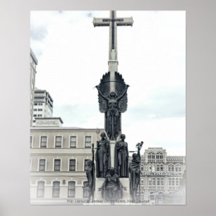 Citizen War Memorial Statue, Christchurch New Zeal Poster