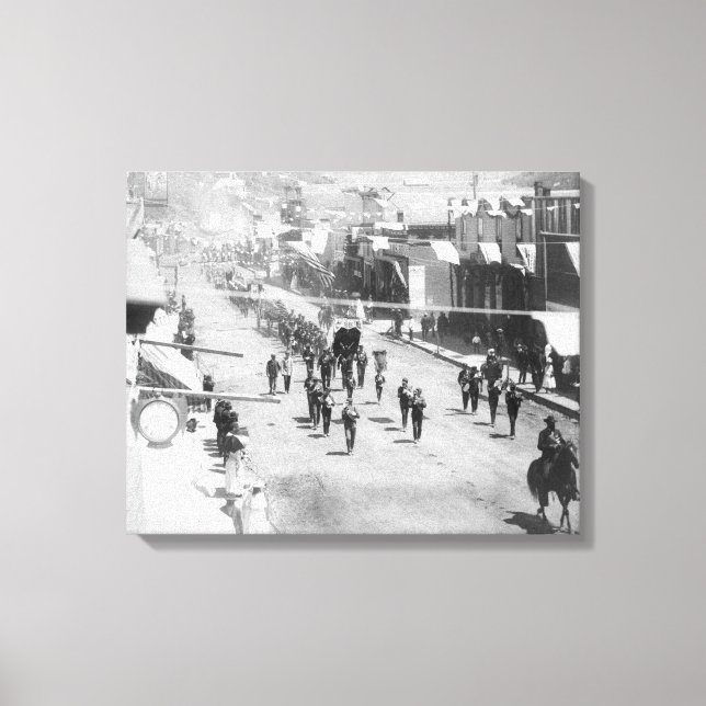 Citizens of Deadwood Celebrate Completion of 3 Canvas Print (Front)