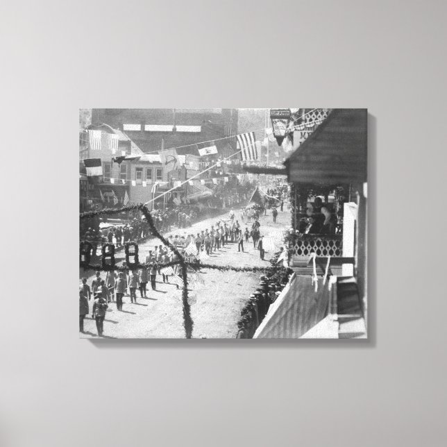 Citizens of Deadwood Celebrate Completion of Canvas Print (Front)