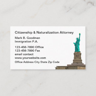 Citizenship And Naturalisation Attorney Business Card
