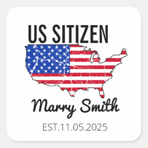 Citizenship Day American – Proud to Be an America Square Sticker