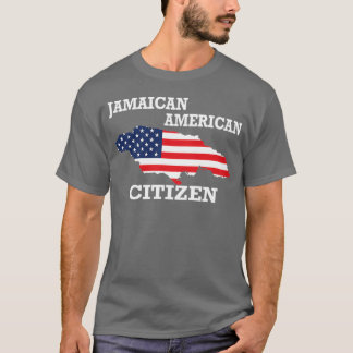 Citizenship gift US Jamaica flag Naturalization ci T-Shirt