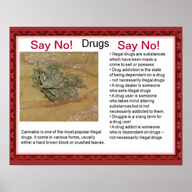 Citizenship, life skills  Say no! Poster (Front)