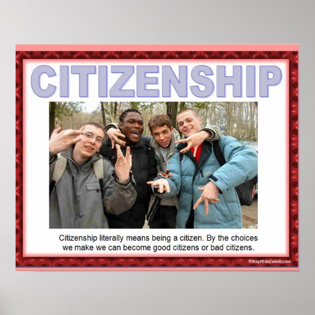 Citizenship, SOcial studies, introduction Poster (Front)