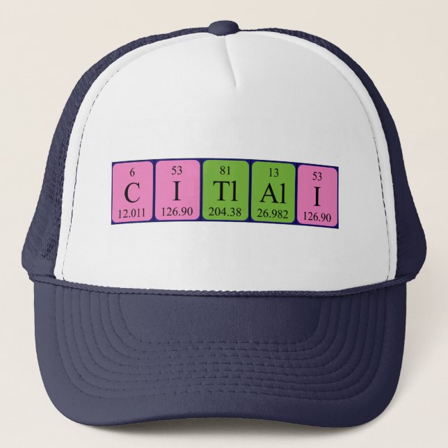 Citlali periodic table name hat (Front)