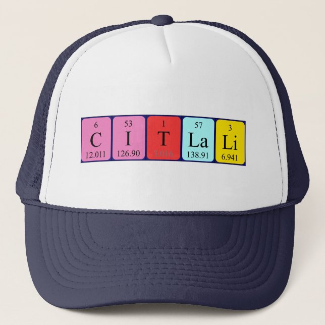 Citlali periodic table name hat (Front)