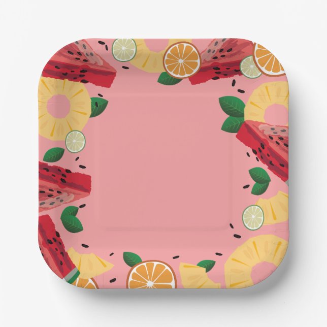 Citric Fruit Paper Plate (Front)