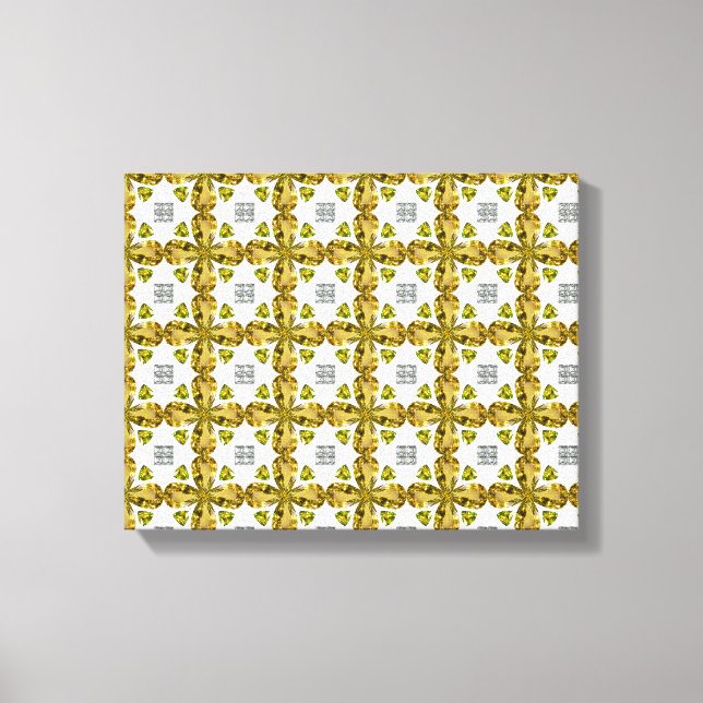 Citrine Clover Canvas Print (Front)