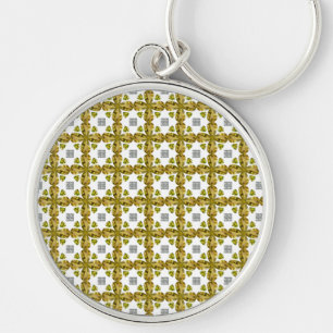 Citrine Diamond Colour Art, Yellow Key Ring