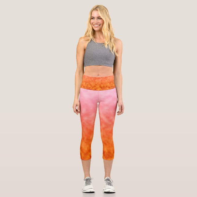 Citrine Glow Capri Leggings (Front)