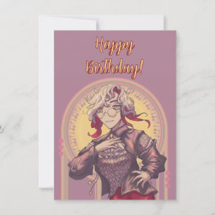 Citrine music anime happy birthday holiday card