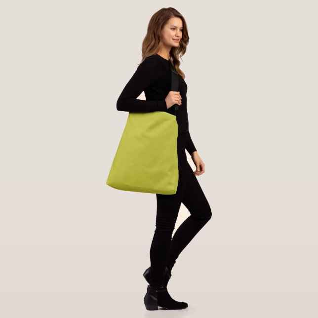 Citrine Solid Plain Colour Crossbody Bag (On Model)