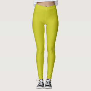 Citrine Solid Plain Colour Leggings