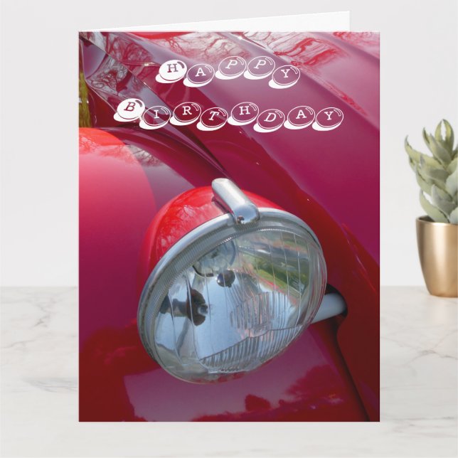 Citroë  2CV, vintage french car. Card (Small Plant)