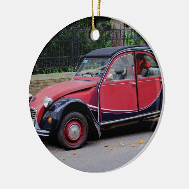 Citroen 2 CV Charleston Ceramic Tree Decoration (Left)
