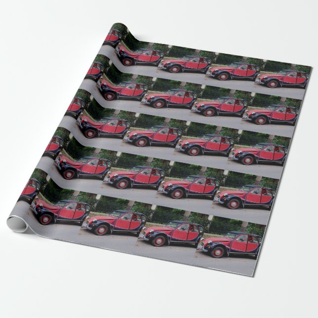 Citroen 2 CV Charleston Wrapping Paper (Unrolled)