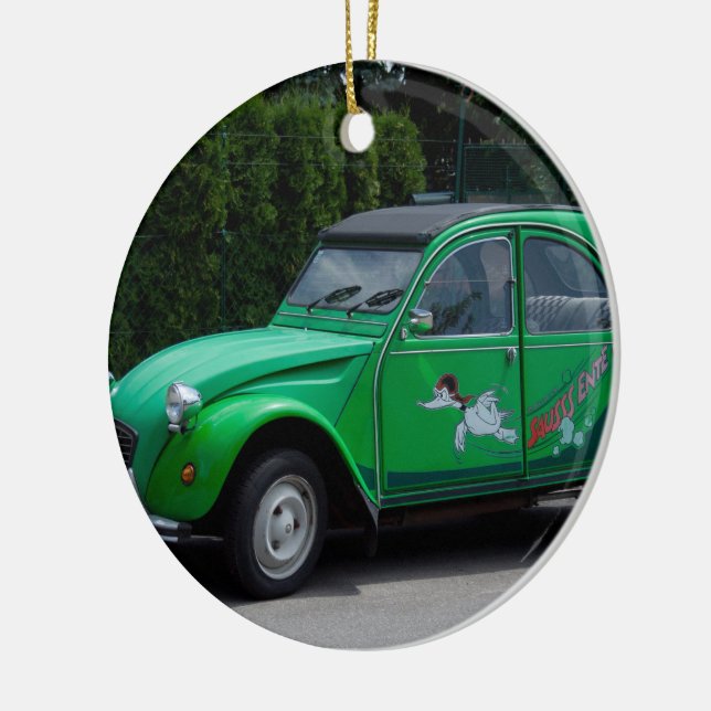 Citroen 2 CV Sauss Ente Ceramic Tree Decoration (Left)