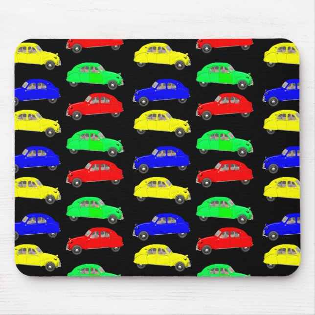 Citroen 2 CV Tiled Pattern Mouse Mat (Front)