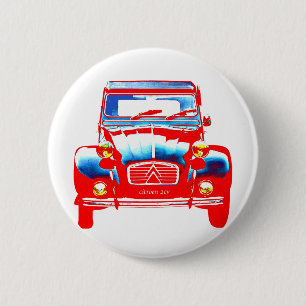 Citroen 2CV 2 6 Cm Round Badge