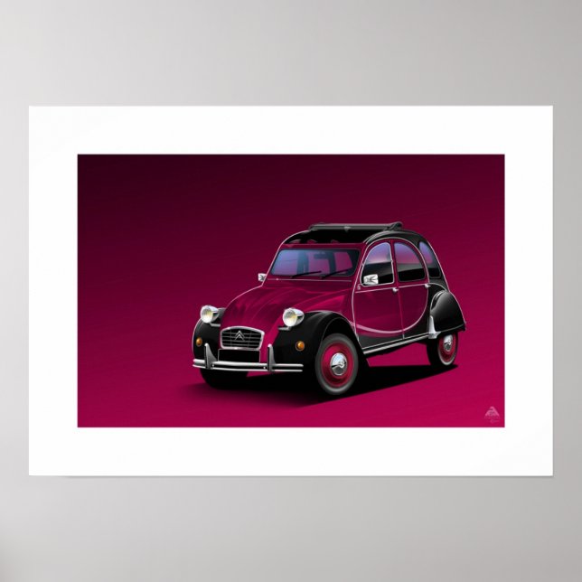 Citroen 2CV Charleston Poster Illustration (Front)