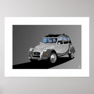 Citroen 2CV Charleston Poster Illustration