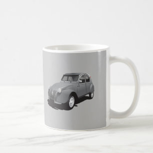 Citroën 2CV - gray - logo - diy mug -