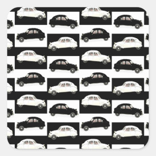 Citroen 2CV Square Sticker
