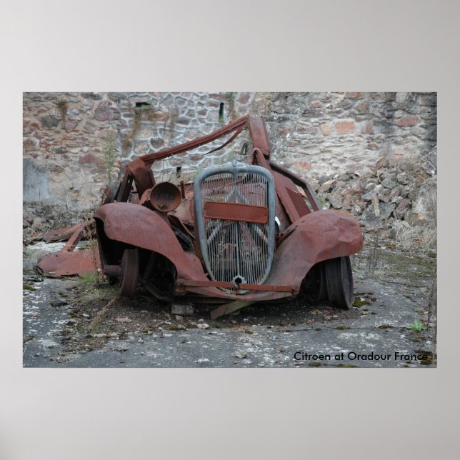 Citroen at Oradour France Poster (Front)
