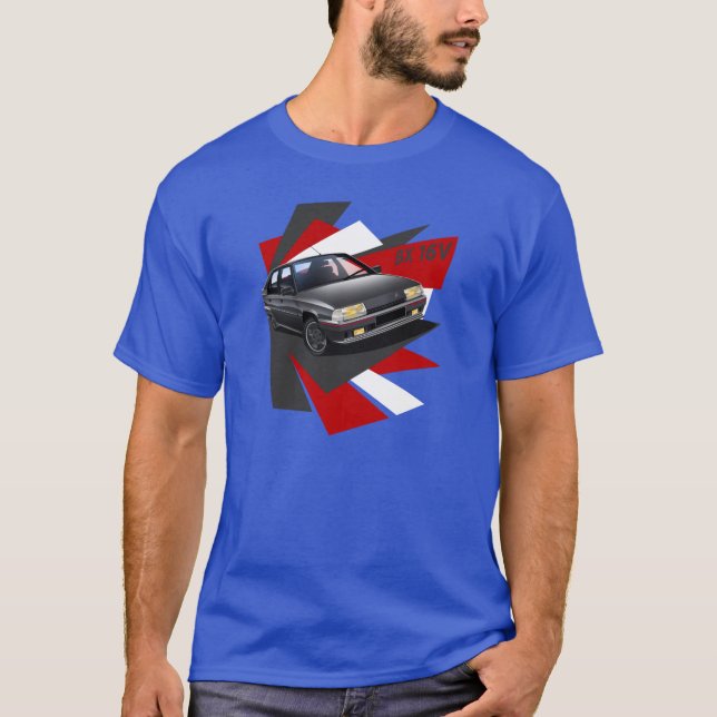 Citroen BX 16V T-shirt (Dark Grey) (Front)