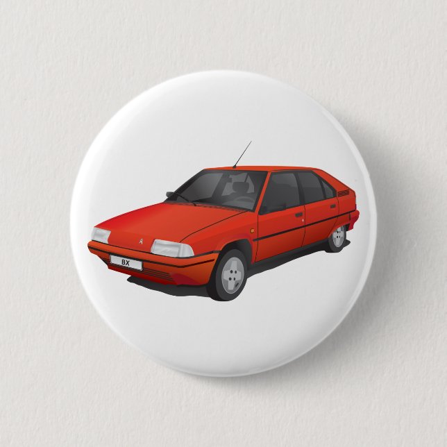 Citroën BX red 6 Cm Round Badge (Front)