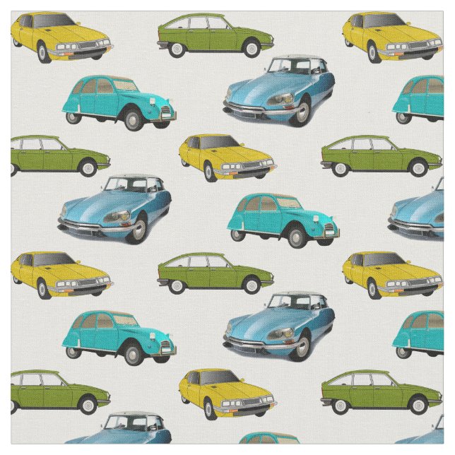 Citroen Cars Fabric (Close Up)