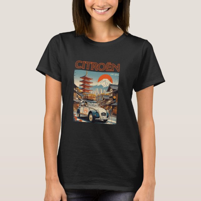 Citroën Chureito Pagoda Mount Fuji Japan T-Shirt (Front)