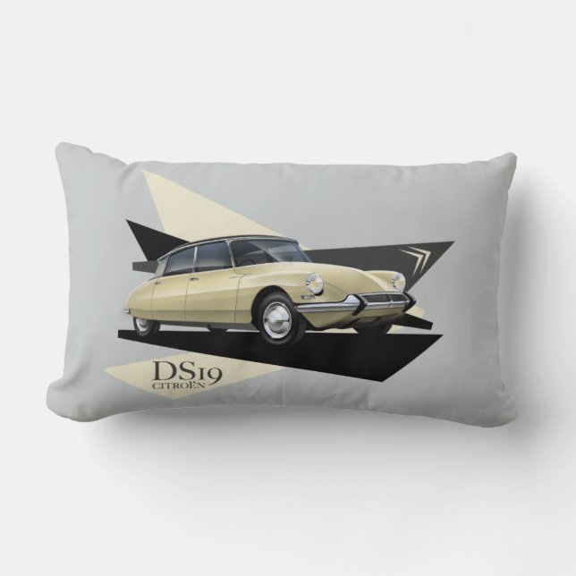 Citroen DS19 Illustrated Cushion (Front)