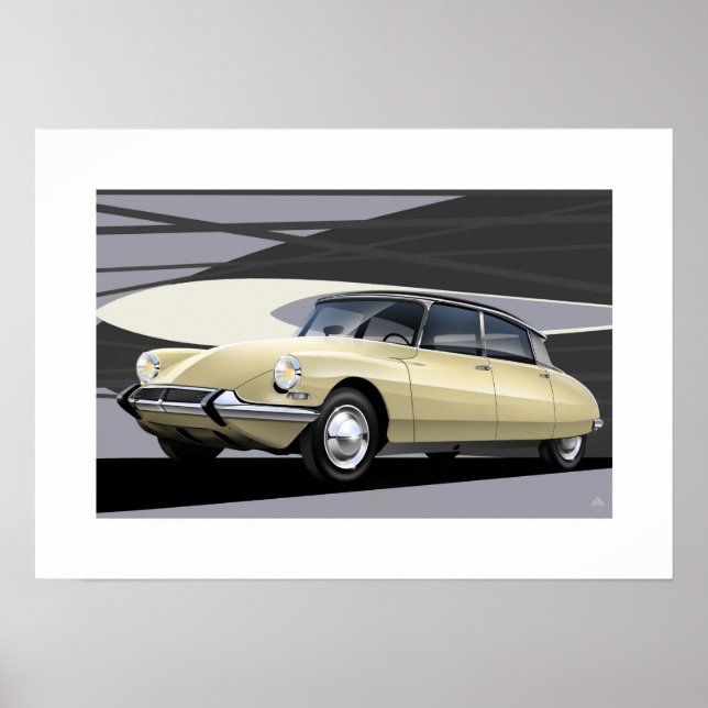 Citroen DS Poster Illustration (Front)
